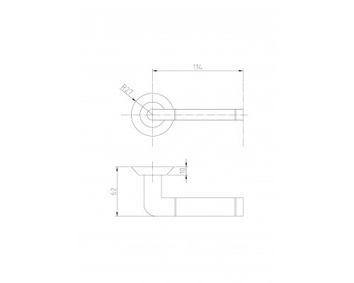 Ручка дверная PALIDORE 47 SB Матовое золото