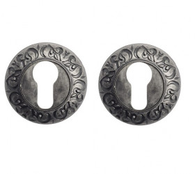 Накладка дверная под цилиндр Venezia CYL-1 D4 античное серебро