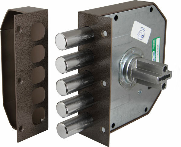 Замок врезной двухсистемный MOTTURA 54.J787-S MyKey левый перекодировка с торца кл. 60 мм без накладок