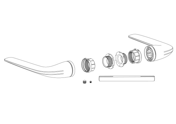 Ручка дверная ARMADILLO R.ART30.LACONY MWSC-33 итальянский тисненый