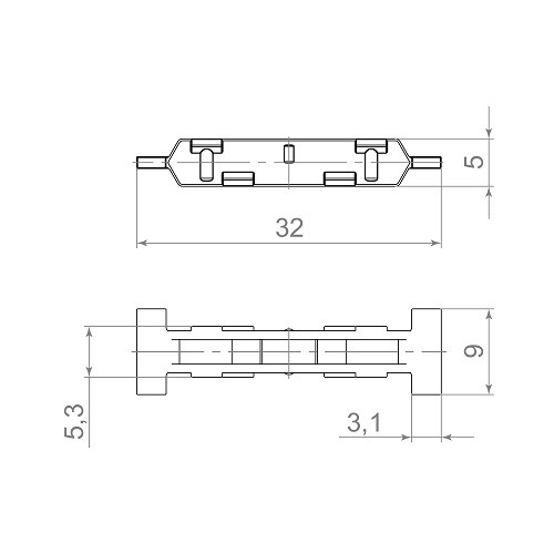 Крепеж для профиля крышки ARMADILLO SLD.Scope 9/5/30 bracket 60 pcs