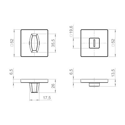 Завертка сантехническая FUARO BK6.K.ZL52 BL-24 черный