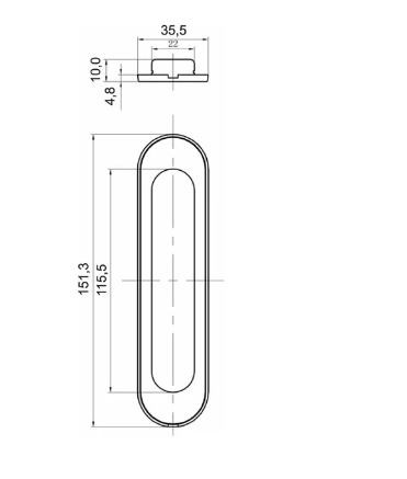 Ручка для раздвижных дверей TIXX INSDH 501 B черный
