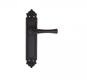 Дверная ручка на планке Fratelli Cattini FOGGIA PL96-NM матовый черный