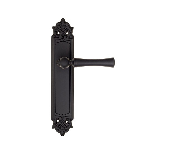 Дверная ручка на планке Fratelli Cattini FOGGIA PL96-NM матовый черный