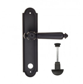 Дверная ручка на планке Fratelli Cattini TORCELLO WC-2 PL248-NM матовый черный