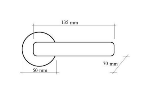 Ручка дверная MELODIA 246V Nike Серебро
