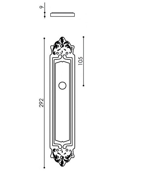 Дверная ручка на планке Venezia CALLISTO CYL PL96 матовая бронза
