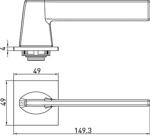 Ручка дверная ARCHIE VERGE STICK M.BLACK Черный
