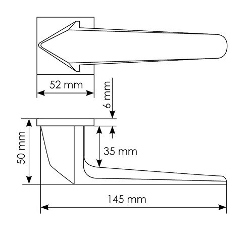 Ручка дверная MORELLI MH-55-S6 BL Souk Чёрный