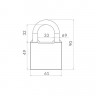 Замок навесной PUNTO PK-0163 3 key англ. ключ