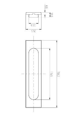 Ручка для раздвижных дверей TIXX INSDH 601 B черный