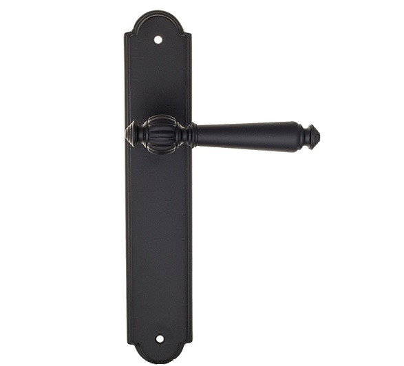 Дверная ручка на планке Fratelli Cattini MARANI PL257-NM матовый черный