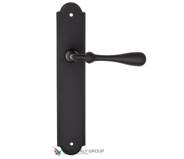 Дверная ручка на планке Fratelli Cattini RETRO PL257-NM матовый черный