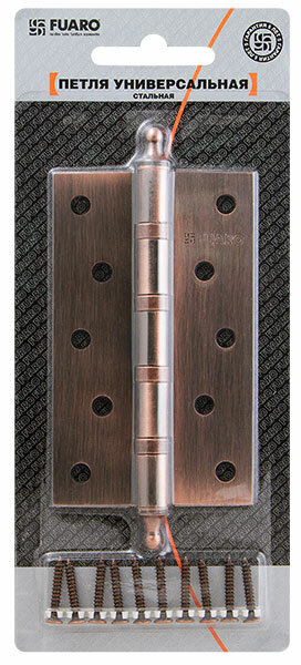 Петля универсальная FUARO 4BB/A/BL 125x75x2,5 AB бронза