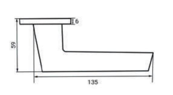 Ручка дверная PUERTO INAL 556-03 slim B/B Романо черный/черный