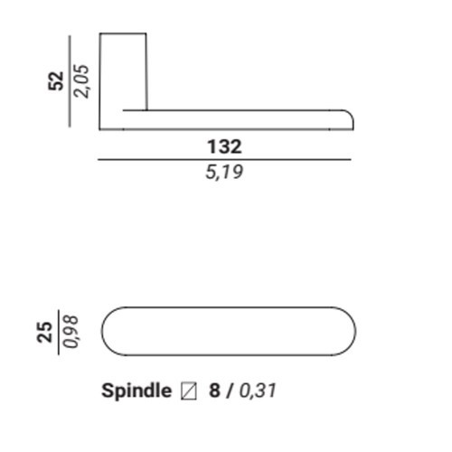 Ручка дверная Verum Nuda Pure матовый хром