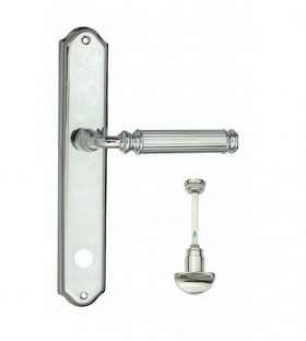 Дверная ручка на планке Fratelli Cattini ENCIA WC-2 PL02-CR полированный хром