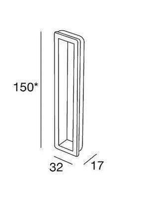 Ручка для раздвижных дверей Pamar MN 1097 Z B 114 никель матовый