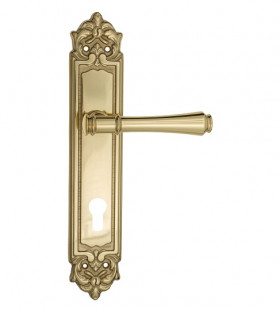 Дверная ручка на планке Venezia CALLISTO CYL PL96 полированная латунь