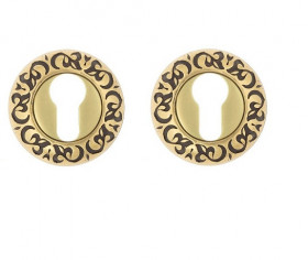 Накладка дверная под цилиндр Venezia CYL-1 D4 французское золото + коричневый