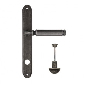 Дверная ручка на планке Fratelli Cattini ENCIA WC-2 PL01-IA античное серебро