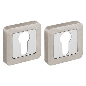 Накладка под цилиндр FUARO ET XM SN/CP-3 Матовый никель/хром