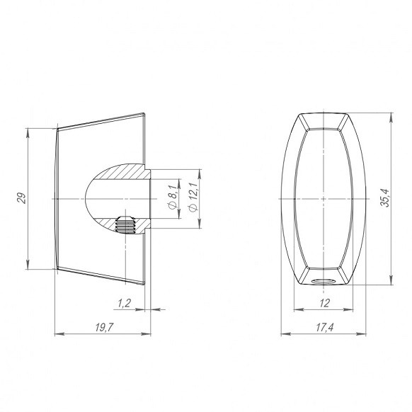 Вертушка на цилиндр ARMADILLO T.Knob-Slim FSG-39 флорентийское золото