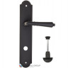 Дверная ручка на планке Fratelli Cattini TOSCANA WC-2 PL257-NM матовый черный