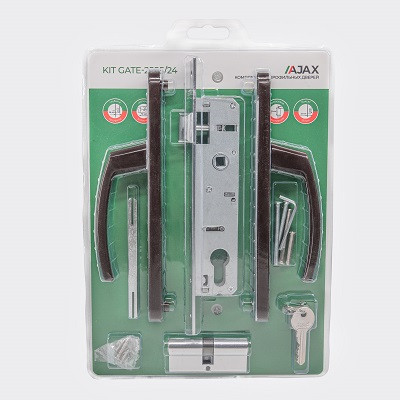 Корпус цилиндровый в комплекте с ручкой AJAX KIT GATE-2585/24 BR коричневый