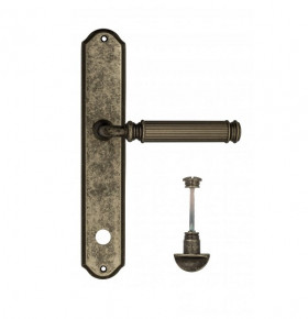 Дверная ручка на планке Fratelli Cattini ENCIA WC-2 PL02-IA античное серебро