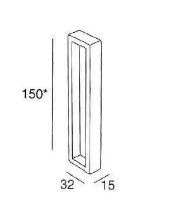 Ручка для раздвижных дверей Pamar MN 1158 Z E 215 матовый хром