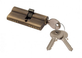 Цилиндровый механизм ключ-ключ Venezia 25/10/35 матовая бронза