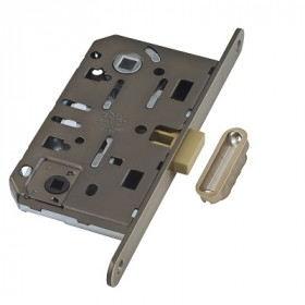 Замок межкомнатный WC AGB MEDIANA POLARIS B06102.50.12.640 с ответной планкой античная бронза