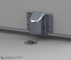 Упор магнитный противопожарный автоматический накладной FANTOM FIRE HGT003 полированный хром