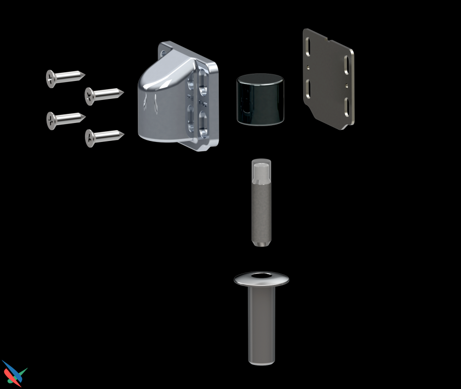 Упор магнитный противопожарный автоматический накладной FANTOM FIRE HGT003 полированный хром
