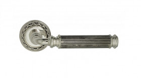 Ручка дверная Venezia MOSCA D2 натуральное серебро/черный