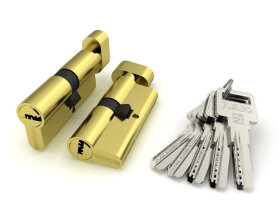 Цилиндровый механизм с вертушкой FUARO R602/70 mm (30+10+30) PB латунь 5 кл