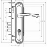 Ручка дверная ЗЕНИТ РФ1-85.02 85 мм хром