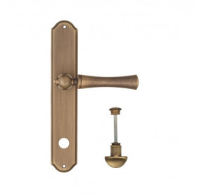 Дверная ручка на планке Fratelli Cattini FOGGIA WC-2 PL02-BY матовая бронза