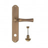 Дверная ручка на планке Fratelli Cattini FOGGIA WC-2 PL02-BY матовая бронза