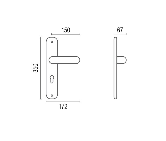 Ручка на планке CLASS 1100/1130 Jumana Pass Золото 24К + коричневый + SS проходная