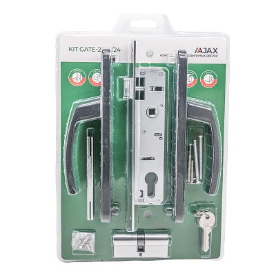Корпус цилиндровый в комплекте с ручкой AJAX KIT GATE-2585/24 RAL 7016 антрацит