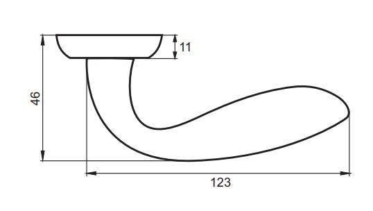 Ручка дверная PUERTO INAL 504-08 SN Ризотто никель матовый