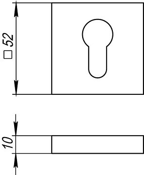 Накладка под цилиндр FUARO ET DM BL-24 чёрный