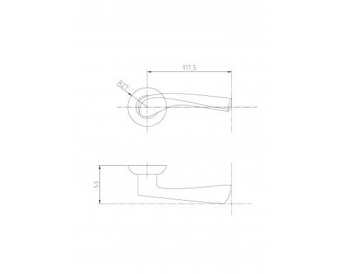 Ручка дверная PALIDORE A-X11 HH Белый никель