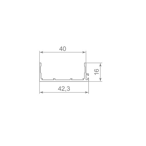 Крышка вертикальная под щетку ARMADILLO SLD.Scope 43/16/3200 cover BL 3,2 м
