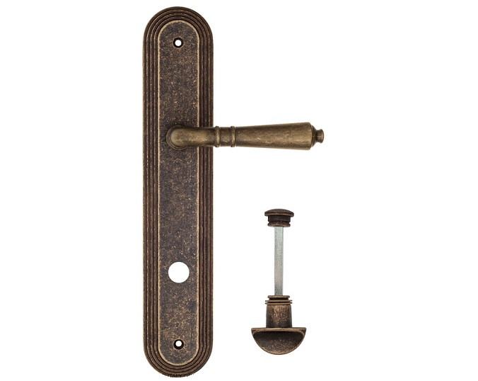 Дверная ручка на планке Fratelli Cattini TOSCANA WC-2 PL288-BA античная бронза