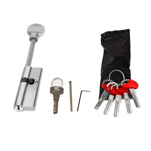 Цилиндровый механизм со штоком FUARO FUARO D-PRO507-8/75mm (40+10+25) CP хром 5+ 1 кл перекодируемый