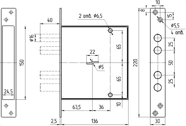 Замок врезной сувальдный МЕТТЭМ ЗВ8 165.0.0 4 кл.